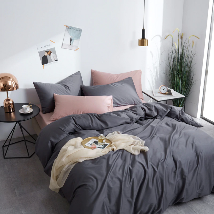 Luxury Reversible Duvet Cover Set (500TC Egyptian Cotton)