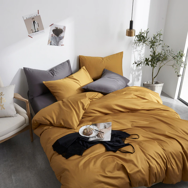 Luxury Reversible Duvet Cover Set (500TC Egyptian Cotton)