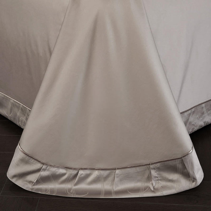 Warm Gray Damask Duvet Cover Set (1200TC Egyptian Cotton)