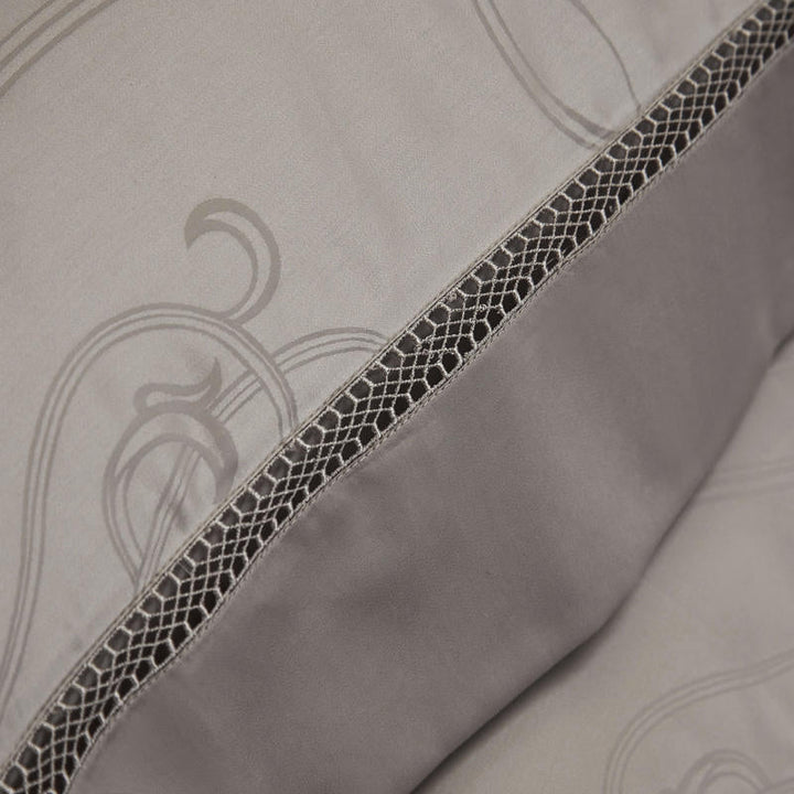 Warm Gray Damask Duvet Cover Set (1200TC Egyptian Cotton)