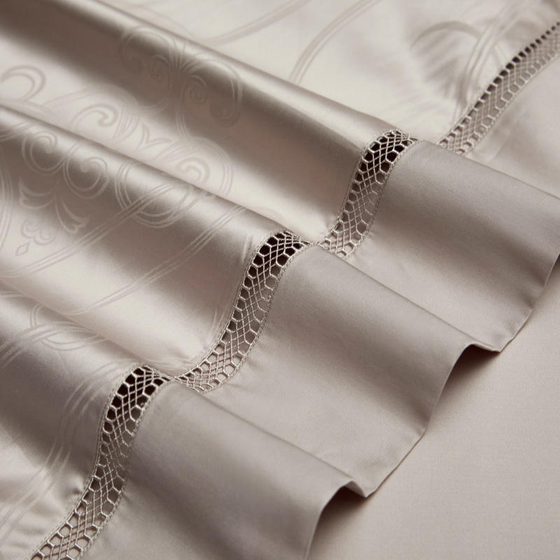 Warm Gray Damask Duvet Cover Set (1200TC Egyptian Cotton)