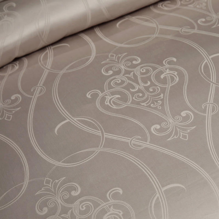 Warm Gray Damask Duvet Cover Set (1200TC Egyptian Cotton)