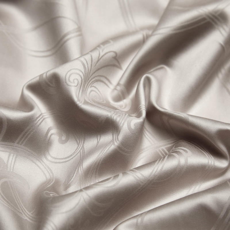 Warm Gray Damask Duvet Cover Set (1200TC Egyptian Cotton)