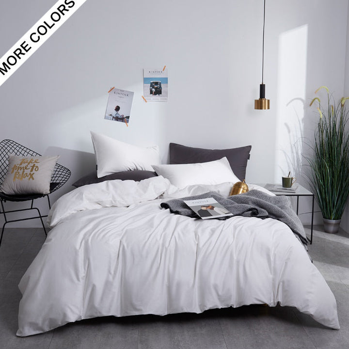 Luxury Reversible Duvet Cover Set (500TC Egyptian Cotton)