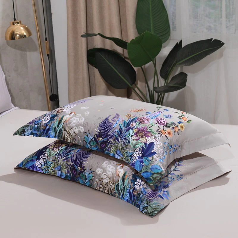 Luxury Botanical Egyptian Cotton Duvet Cover Set (600TC)