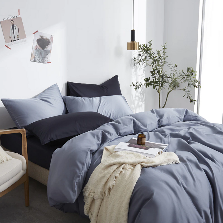 Luxury Reversible Duvet Cover Set (500TC Egyptian Cotton)