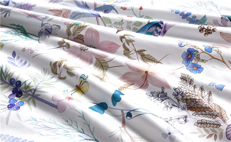 Botanical Bird Egyptian Cotton Duvet Cover Set (500TC)