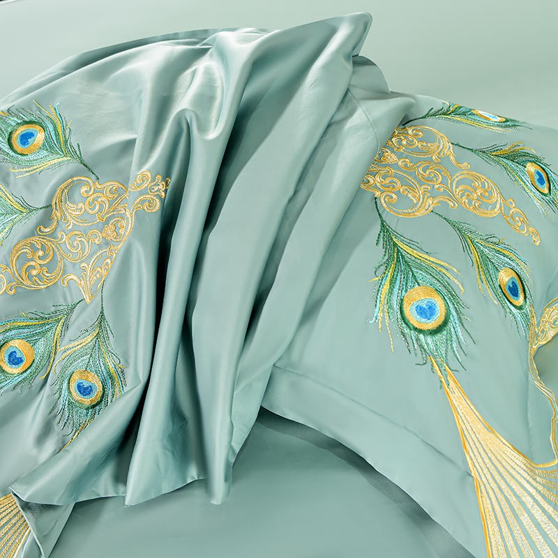 Luxury Peacock Duvet Cover Set (800TC Egyptian Cotton)