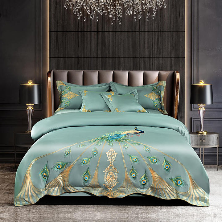 Luxury Peacock Duvet Cover Set (800TC Egyptian Cotton)