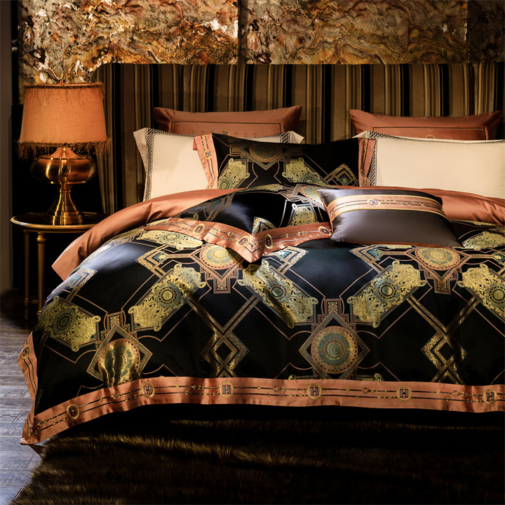 Imperial Jacquard Egyptian Cotton Duvet Cover Set