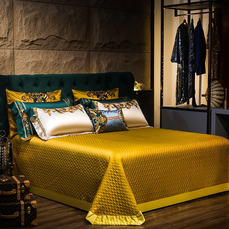 Imperial Emerald Egyptian Cotton Satin Duvet Cover Set