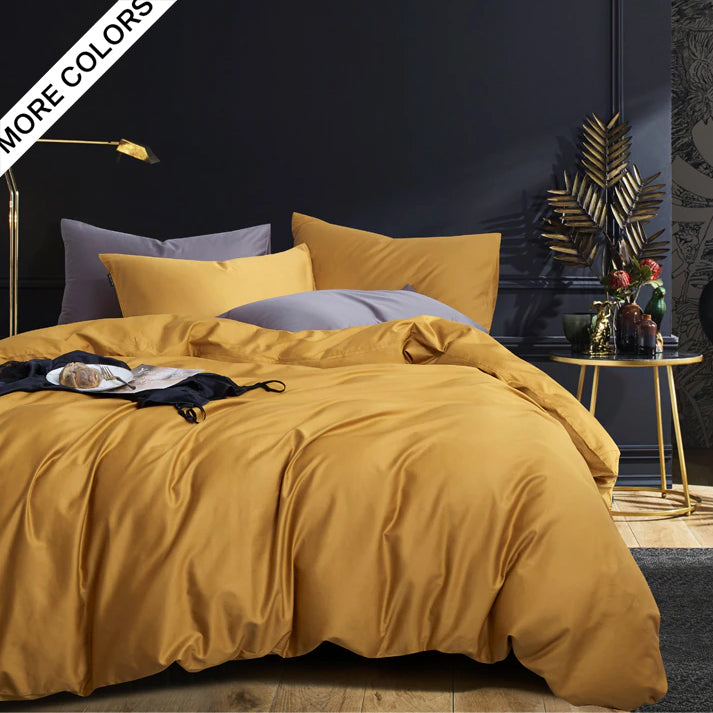 Luxury Reversible Duvet Cover Set (500TC Egyptian Cotton)