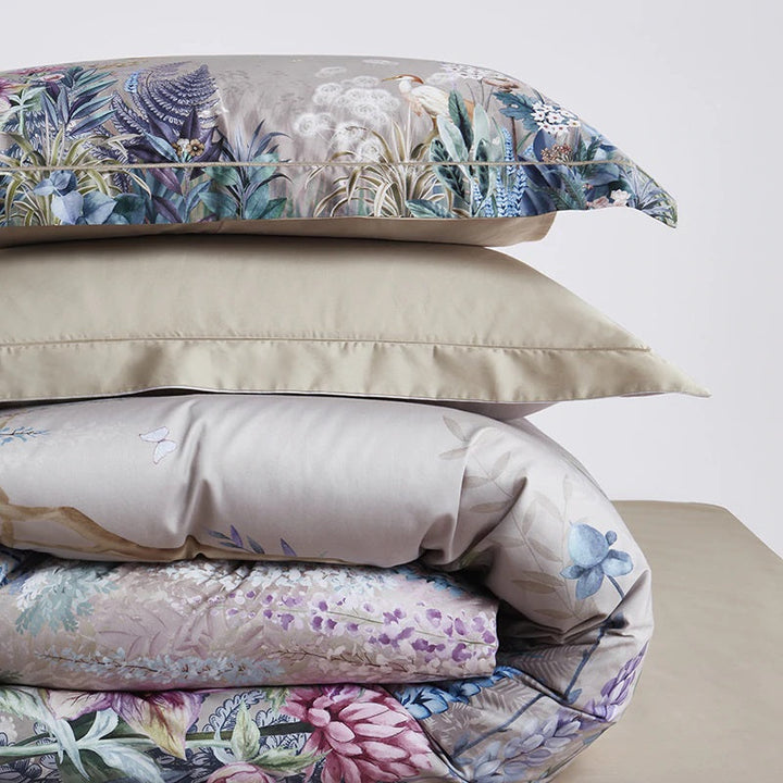 Luxury Botanical Egyptian Cotton Duvet Cover Set (600TC)