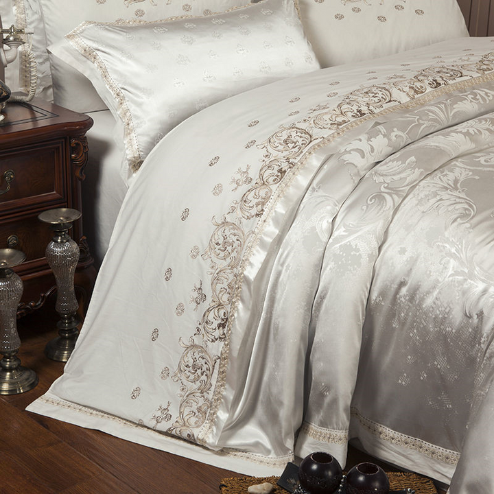 Heritage Jacquard Cotton Duvet Cover Set (500TC)