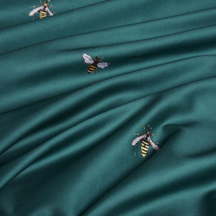Elodie Green Duvet Cover Set (500TC Egyptian Cotton)