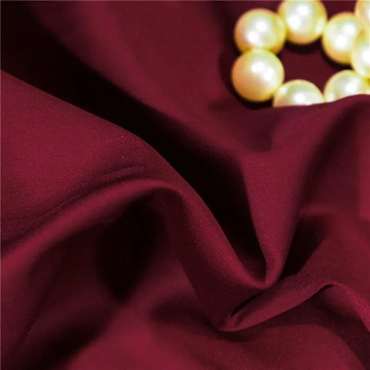 Burgundy Heritage Duvet Cover Set (1000TC Egyptian Cotton)